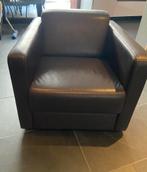 Leren draaifauteuil, Huis en Inrichting, Fauteuils, Ophalen, Zo goed als nieuw, 75 tot 100 cm, 50 tot 75 cm