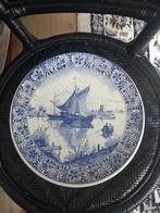 Wandbord Delfts Blauw.  Schip, Ophalen, Zo goed als nieuw
