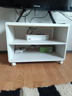 Wit Meubeltje op Wieltjes - Bijzettafel/TV Meubel, Ophalen, 25 tot 50 cm, 50 tot 100 cm, Minder dan 100 cm