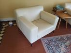 Enzo Luca 2x fauteuil crème, leder, Italiaans, design, Huis en Inrichting, Ophalen, Zo goed als nieuw, 75 tot 100 cm, Leer