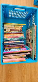 Leuke kinderboeken collectie in blauwe krat, Ophalen of Verzenden, Gelezen, Diverse, Fictie algemeen