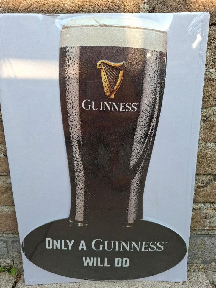 Zeldzaam reclamebord Guinness, Verzamelen, Biermerken, Nieuw, Reclamebord, Plaat of Schild, Overige merken, Ophalen of Verzenden