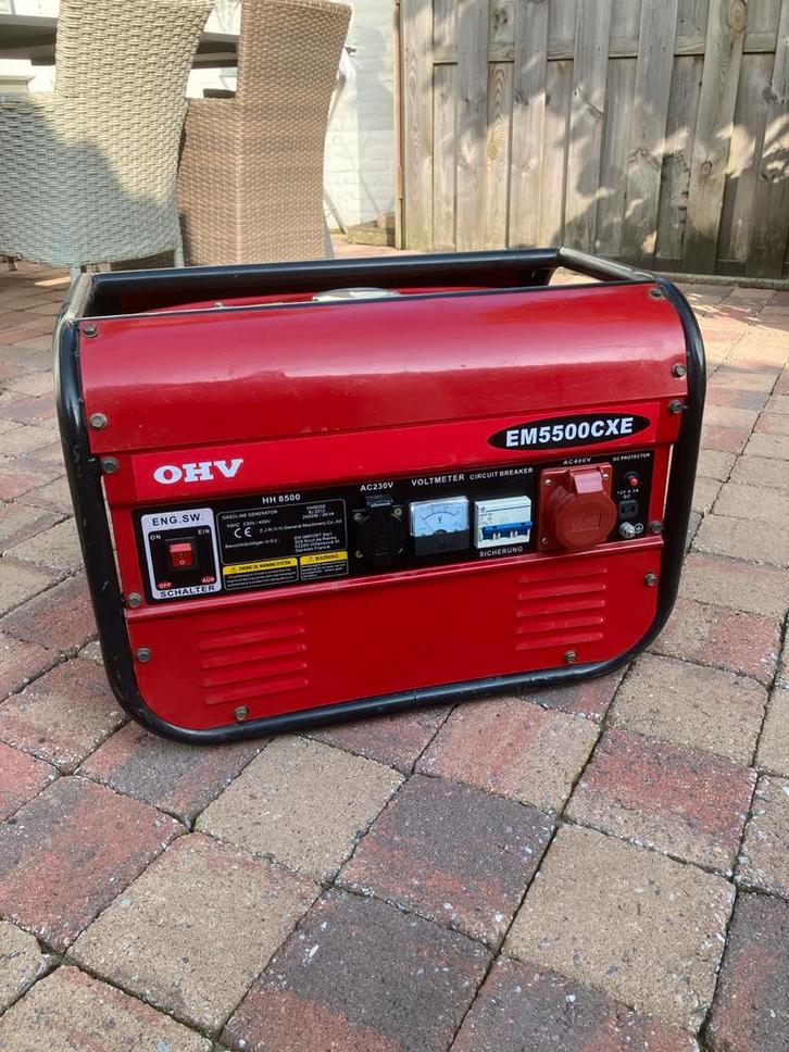 Aggregaat OHV EM5500CXE, Doe-het-zelf en Verbouw, Aggregaten, Gebruikt, Benzine, 5 tot 10 kVA, Elektrisch startend, Ophalen