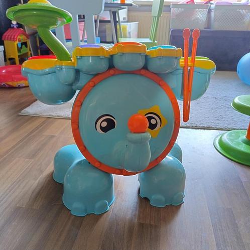 VTech rock & leer drumstel (olifant), Kinderen en Baby's, Speelgoed | Vtech, Gebruikt, Ophalen