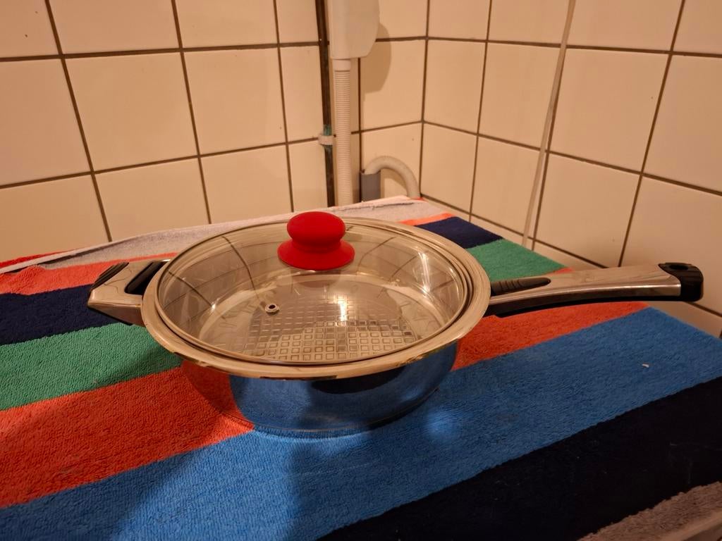 Sauspan/kookpan goede kwaliteit, Solingen, Huis en Inrichting, Keuken | Potten en Pannen, Ophalen of Verzenden, Rvs, Koekenpan of Braadpan