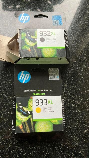 Nieuwe Originele hp cartridge 932 xl zwart en 932 xl geel beschikbaar voor biedingen