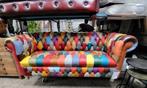 Chesterfield bank patchwork Delta Chesterfield Collection, Ophalen, Gebruikt, 75 tot 100 cm