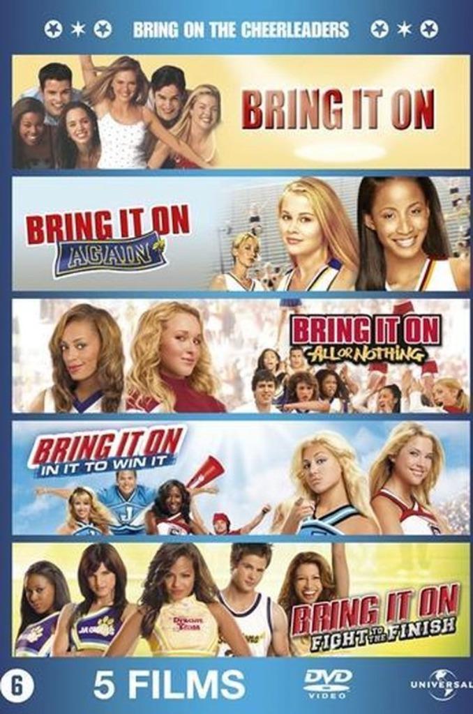 Bring It On DVD collectie – alle 5 films compleet, Cd's en Dvd's, Dvd's | Komedie, Zo goed als nieuw, Actiekomedie, Vanaf 16 jaar