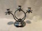 Art Deco Kandelaar voor 3 kaarsen, Ophalen, Gebruikt, Metaal, Kandelaar