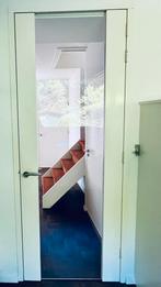 Solide Binnendeur glas en wit 239 bij 81, Ophalen, 80 tot 100 cm, 215 cm of meer, Glas