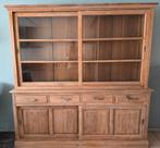 Teakhouten vitrine kast, Huis en Inrichting, 150 tot 200 cm, Teakhout, Ophalen of Verzenden, Zo goed als nieuw