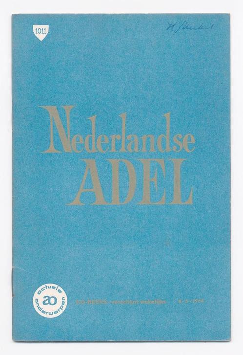 Nederlandse Adel - Jhr. Mr. C.C. van Valkenburg 1964 wapens, Boeken, Geschiedenis | Vaderland, Zo goed als nieuw, 20e eeuw of later