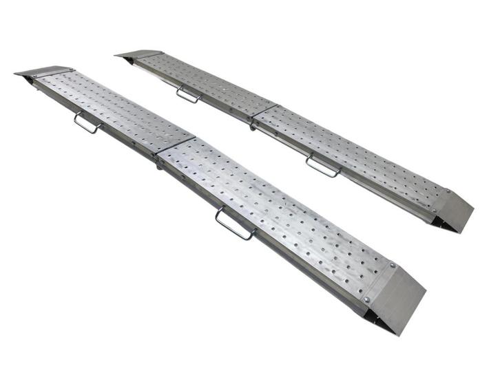 Set Oprijplaten Aluminium max 1100 kg 244 x 24cm opvouwbaar, Auto diversen, Aanhangwagen-onderdelen, Nieuw, Ophalen of Verzenden