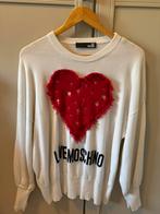 Nieuwstaat! Love Moschino trui met rood hart – maat L, Wit, Maat 42/44 (L), Zo goed als nieuw, Moschino