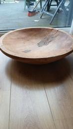 Teak schaal diameter 60cm, Ophalen, Zo goed als nieuw, Rond, Hout