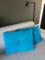 2 Hay Dot Kussens turkoois / petrol  / blauw 60x45cm, Ophalen, Gebruikt, Blauw, Rechthoekig