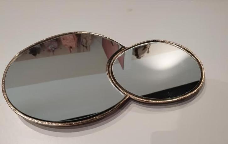 Woood shay spiegel goud, Huis en Inrichting, Woonaccessoires | Spiegels, Nieuw, Minder dan 50 cm, Minder dan 100 cm, Rond, Ophalen