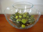 Decoratieve grote glazen schaal 37 cm breed, Ophalen, Schaal, Rond, Nieuw
