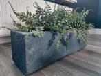 Schitterende kunstplant in beton look plantenbak, Tuin en Terras, Ophalen, Minder dan 30 cm, Zo goed als nieuw, Binnen