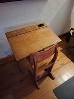 Vintage schoolbankje met stoel, Antiek en Kunst, Antiek | Meubels | Tafels, Ophalen