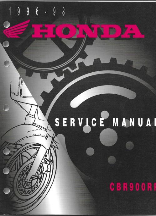 Honda CBR900 RR Service manual 1996 - 1998 (2525z), Motoren, Handleidingen en Instructieboekjes, Honda, Ophalen of Verzenden