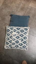 2 kussens blauw, Ophalen of Verzenden, Zo goed als nieuw