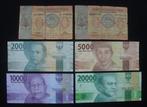 aardig setje van 6x biljetten indonesië & nederlands indië, Postzegels en Munten, Bankbiljetten | Azië, Ophalen of Verzenden, Zuid-Azië