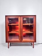 Vintage vitrinekast teak deens, Ophalen, Gebruikt, 50 tot 100 cm, X