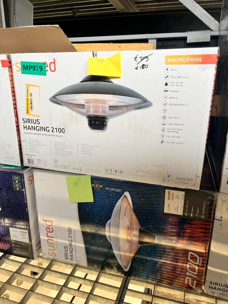 Outlet! Sunred hanging heater hanglamp partytent, Tuin en Terras, Terrasverwarmers, Zo goed als nieuw, Plafond, Ophalen