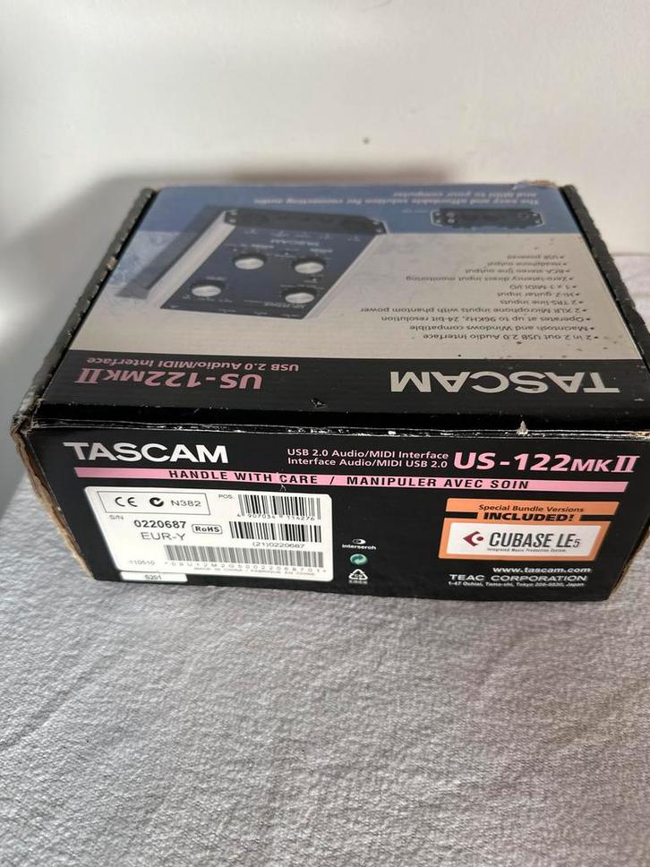 Tascam US-122MKII Audio Interface, Computers en Software, Interne voedingen, Zo goed als nieuw, Ophalen of Verzenden