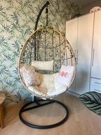 Hangstoel Xenos rietkleurig, Huis en Inrichting, Stoelen, Ophalen, Kunststof, Gebruikt, Rustiek met natuurlijke rietkleur