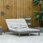 rugleuning, rotan look, grijs+wit, 196 x 120 x 28 cm NIEUW, Ophalen, Nieuw, Rotan