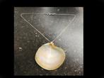 Zilveren Collier met Bijzonder Hanger 7 cm Echte Schelp!, Verzenden, Zilver, Ketting