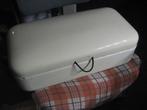 Broodtrommel wit/creme emaïlle retro vintage, Ophalen of Verzenden