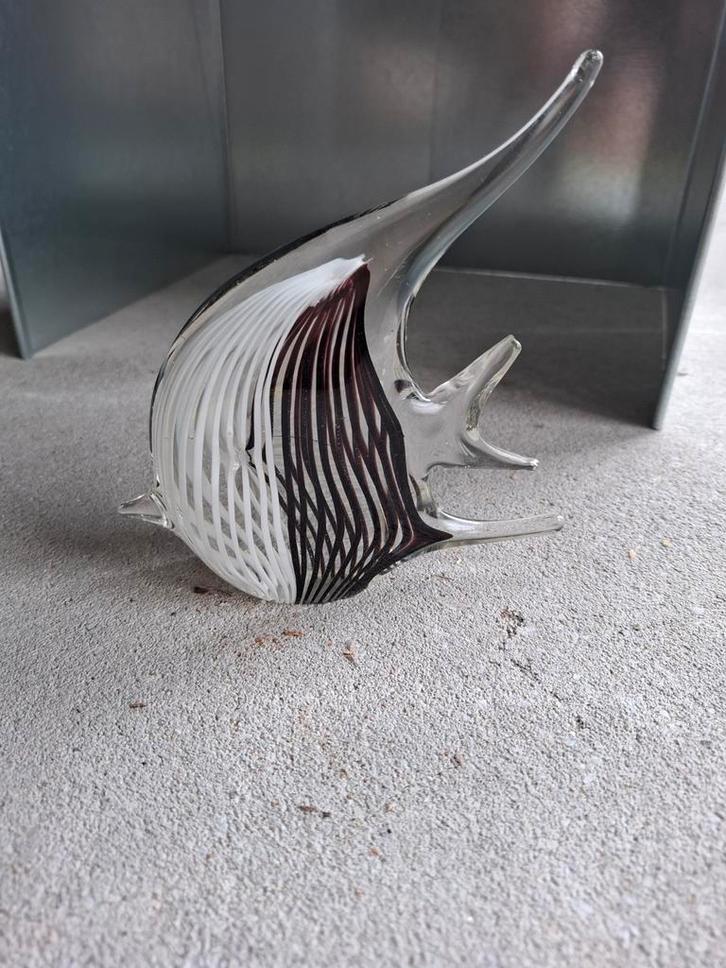 Glazen Maanvis Kunstobject, Antiek en Kunst, Antiek | Glas en Kristal, Ophalen of Verzenden