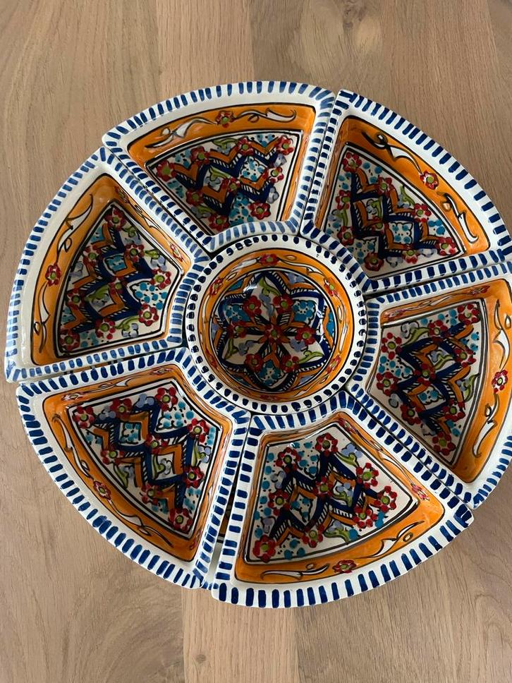 Handgemaakt  tapas set, Huis en Inrichting, Keuken | Servies, Zo goed als nieuw, Schaal of Schalen, Overige stijlen, Aardewerk