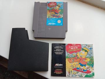 The Simpsons Bart vs The Space Mutants met boekje Nes beschikbaar voor biedingen