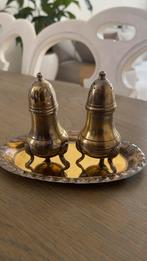 Antiek Verzilverde Zout en Peper Stel in Doos, Antiek en Kunst, Ophalen, Zilver