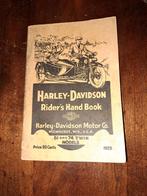 Harley Davidson Riders handbook 61 and 74 Twin Models 1929, Motoren, Handleidingen en Instructieboekjes