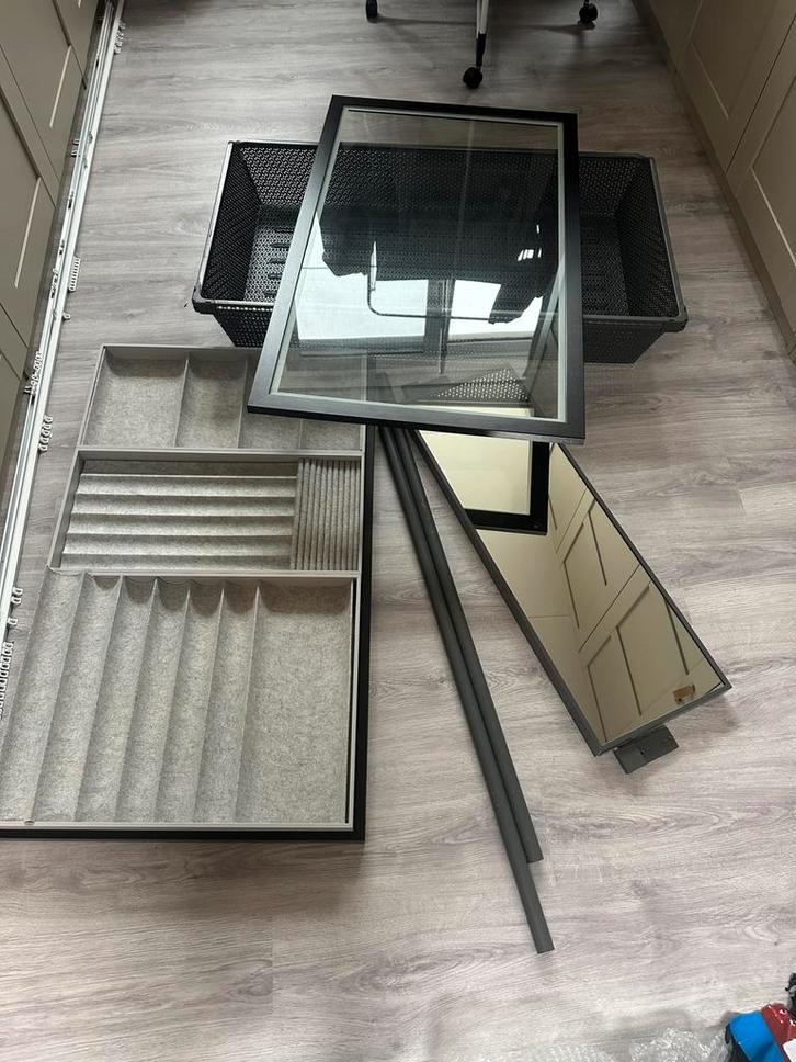 Ikea pax kast accessoires, lade plank spiegel, Huis en Inrichting, Kasten | Kledingkasten, Zo goed als nieuw, Minder dan 100 cm