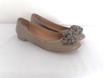 JHay - prachtige bruine leren schoenen - ballerina's - 39, Beige, Ballerina's, Zo goed als nieuw, Verzenden