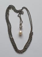 Ketting met parel, niet van Trollbeads, 110cm, Ophalen of Verzenden, Nieuw, Zilver