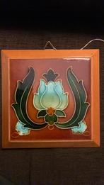 Jugendstil tegel Bloemmotief antiek, Ophalen of Verzenden