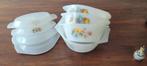 4x Arcopal Fruit de France ovenschalen, Antiek en Kunst, Antiek | Servies los, Ophalen of Verzenden