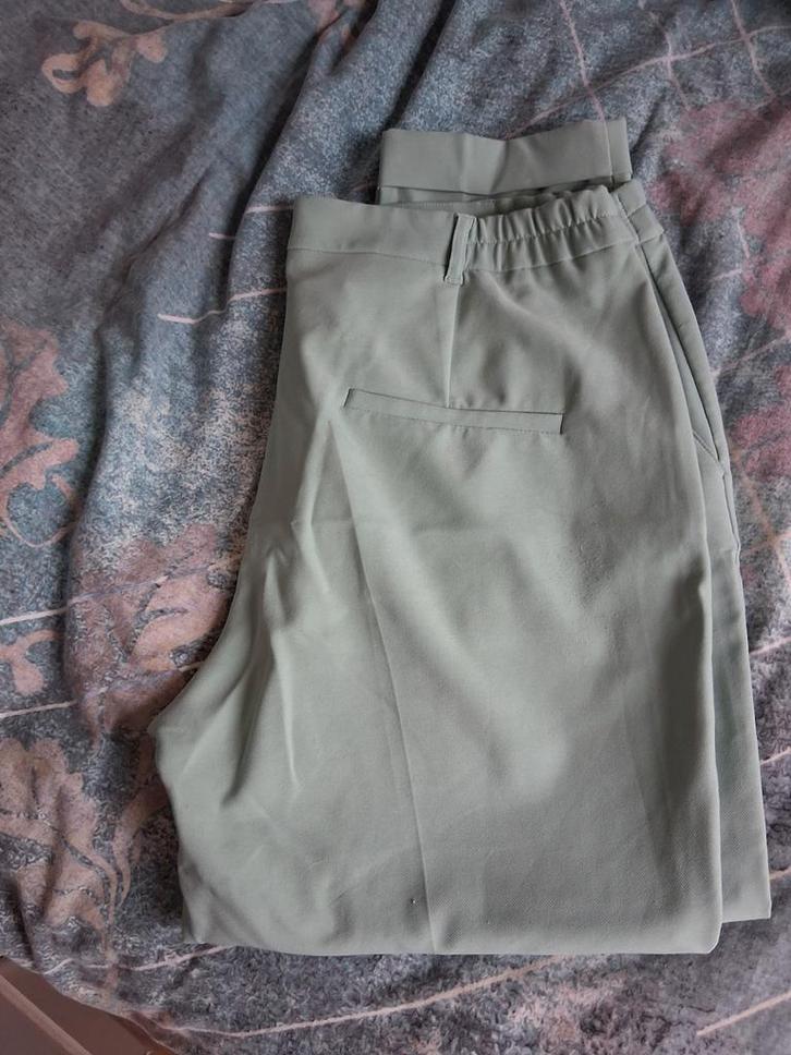 Mintgroene broek MS mode - Maat 46, Kleding | Dames, Broeken en Pantalons, Gedragen, Maat 46/48 (XL) of groter, Groen, Lang, Ophalen of Verzenden