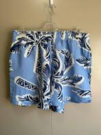 H&M licht blauwe tropische linnen mix korte broek | maat XL, H&M, Kort, Blauw, Maat 46/48 (XL) of groter