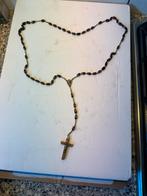 Antieke Rozenkrans met Houten Kralen en Kruisbeeld, Ophalen of Verzenden