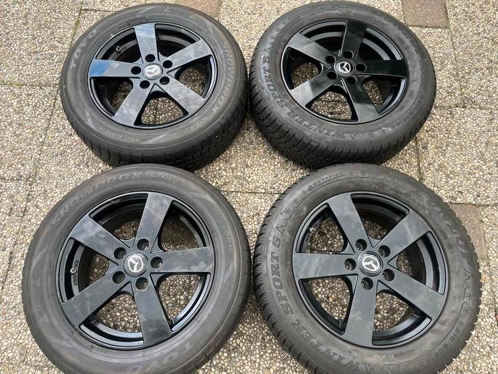 16 inch Mazda CX-3 ALU winterset TPMS Dunlop 8.0mm, Auto-onderdelen, Banden en Velgen, Banden en Velgen, Winterbanden, 16 inch