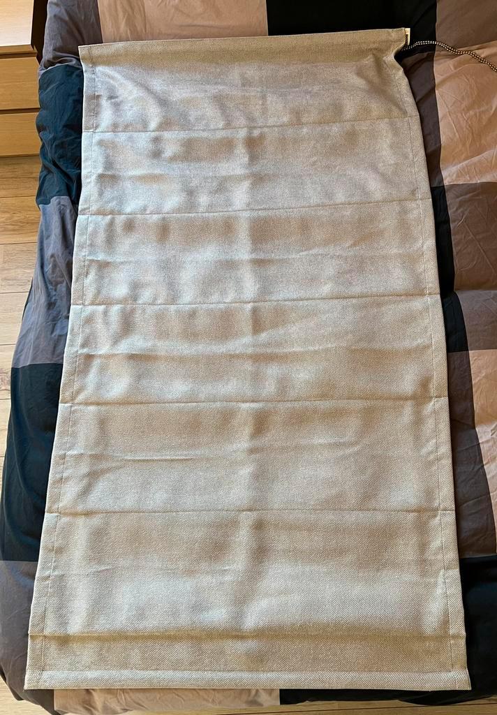 Vouwgordijn, Huis en Inrichting, Stoffering | Gordijnen en Lamellen, Gebruikt, 150 tot 200 cm, 50 tot 100 cm, Crème, Beige, Ophalen