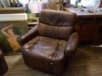 vintage leder zetel fauteuil Laauser 70er jaren, Huis en Inrichting, Fauteuils, Ophalen, Minder dan 75 cm, Hout, 75 tot 100 cm